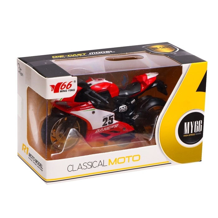 Мотоцикл металлический &laquo;СпортБайк&raquo;, масштаб 1:12, МИКС