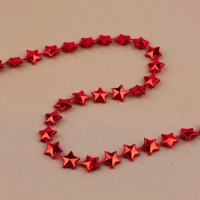 Бусы на нитях &laquo;Звёзды&raquo;, 10 мм, 2 м, цвет красный