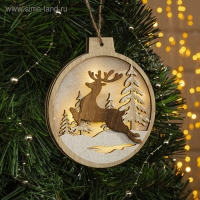 Ёлочная игрушка &laquo;Бегущий олень&raquo;, от батареек, свечение тёплое белое