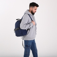 Рюкзак на молнии, &laquo;Сакси&raquo;, наружный карман, цвет синий