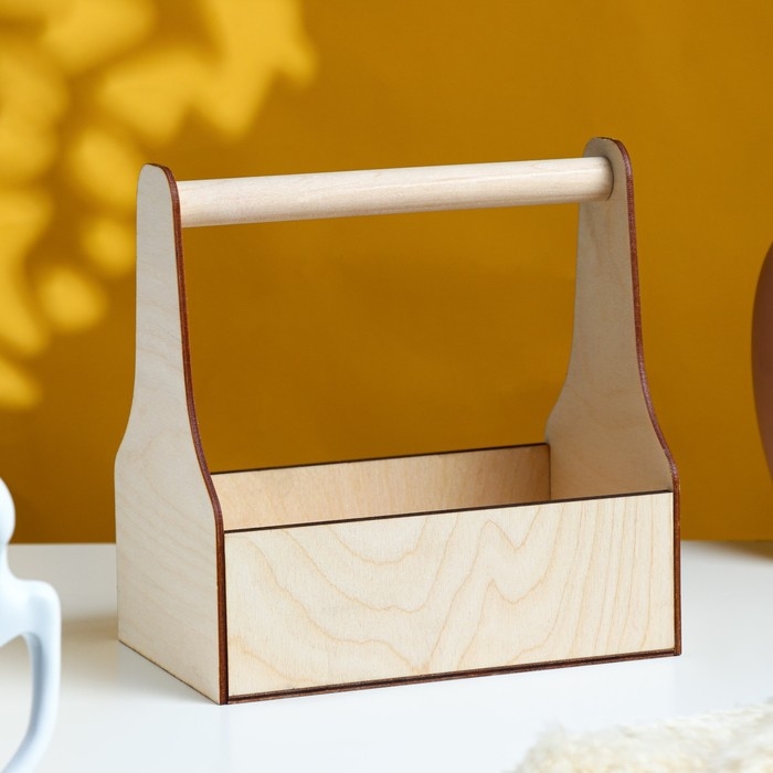 Кашпо деревянное 20×12.5×20 см Стелла Моно, с ручкой, натуральный Дарим Красиво Кашпо деревянное 20×12.5×20 см Стелла Моно, с ручкой, натуральный Дарим Красиво