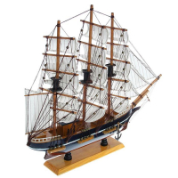 Корабль сувенирный средний &laquo;Фугас&raquo;, борта тёмные с белой полосой, 45х50х9 см, микс