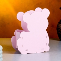 Кашпо деревянное "Мишутка" малый, 13,5х7х16,5 см, дуб, розовый Кашпо деревянное "Мишутка" малый, 13,5х7х16,5 см, дуб, розовый