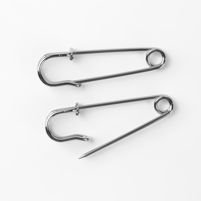 Булавки шляпные, 45 мм, 10 шт, цвет серебряный