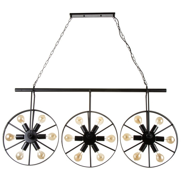 Светильник BayerLux "Колеса" 18x40Вт E27 черный 65х10х150 см