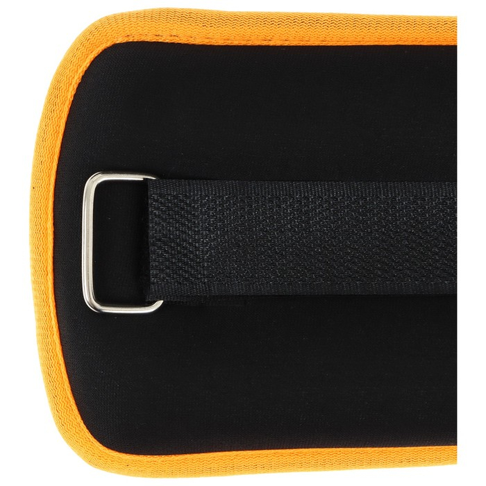 Утяжелители неопреновые ONLYTOP, 2 шт. х 1 кг, цвет чёрный/оранжевый Утяжелители неопреновые ONLYTOP, 2 шт. х 1 кг, цвет чёрный/оранжевый