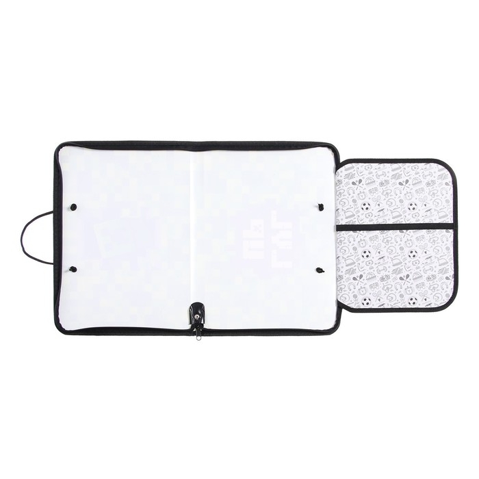 Папка для труда А4 с ручками, 325 х 230 х 25 мм, молния вокруг, откидная планка, пластиковая, ПТР-6 Calligrata "Пиксели"