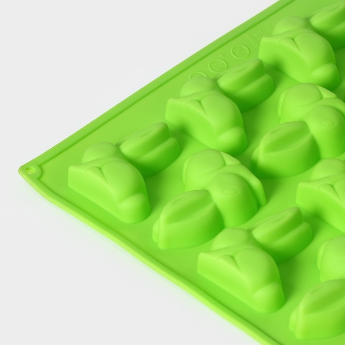 Форма для шоколада Доляна &laquo;Пасхальный кролик&raquo;, силикон, 30&times;23 см, 16 ячеек, цвет МИКС