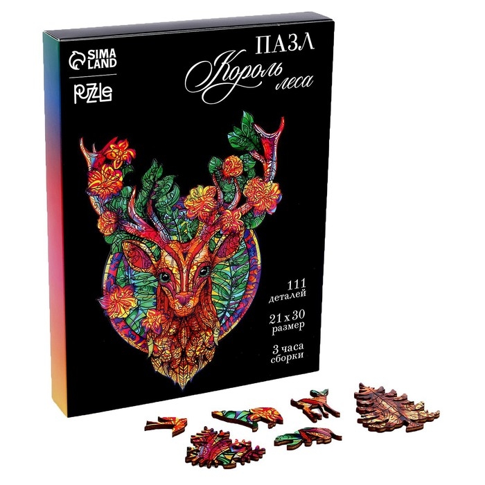 Пазл деревянный фигурный &laquo;Сказочный олень&raquo;, 118 элементов