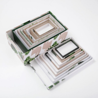 Набор коробок 10 в 1, упаковка подарочная, &laquo;GREEN&raquo;, 12 х 7 х 4 - 32.5 х 20 х 12.5 см