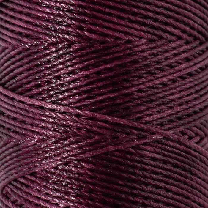 Нитки вощёные, круглые, 300D/3, 0,35 мм, 60 &plusmn; 2 м, цвет сливовый