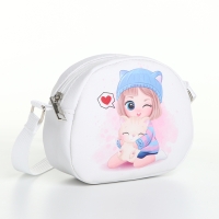 Сумка детская для девочки на молнии, цвет белый Сумка детская для девочки на молнии, цвет белый