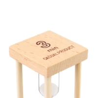 Песочные часы "Африн", на 3 минуты, 8.5 х 4 см, белый песок