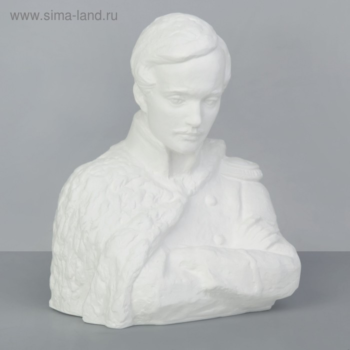 Гипсовая фигура известные люди: Лермонтов, "Мастерская Экорше", 20 х 18 х 24,5 см