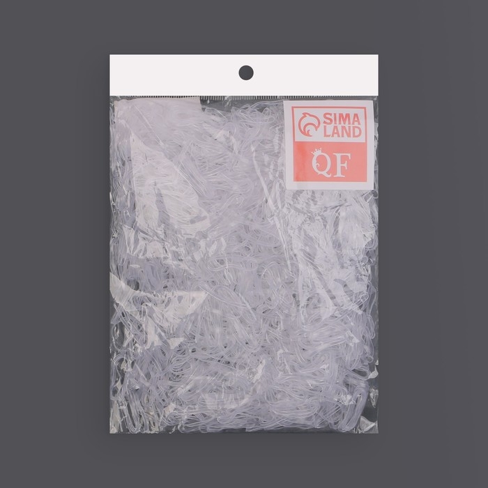 Силиконовые резинки для волос, набор, d = 2 см, 100 гр, цвет прозрачный Силиконовые резинки для волос, набор, d = 2 см, 100 гр, цвет прозрачный