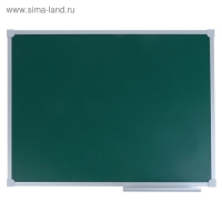 Доска магнитно-меловая, 60х90 см, ЗЕЛЁНАЯ, Calligrata СТАНДАРТ, в алюминиевой рамке, с полочкой