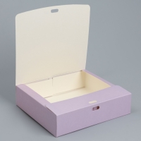 Коробка подарочная складная, упаковка, &laquo;Лавандовая&raquo;, 20 х 18 х 5 см, БЕЗ ЛЕНТЫ