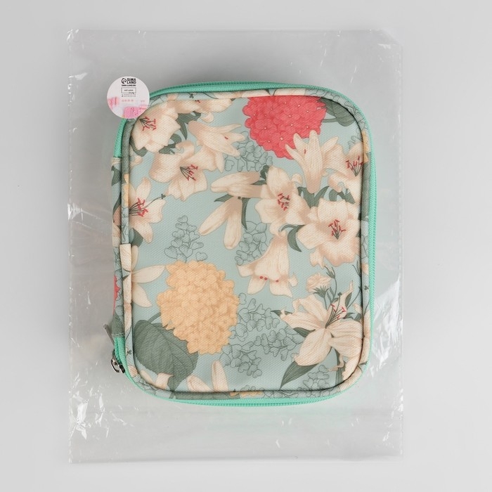 Пенал для вязания &laquo;Лилии&raquo;, 2 отделения, 17,5 &times; 14 &times; 4 см