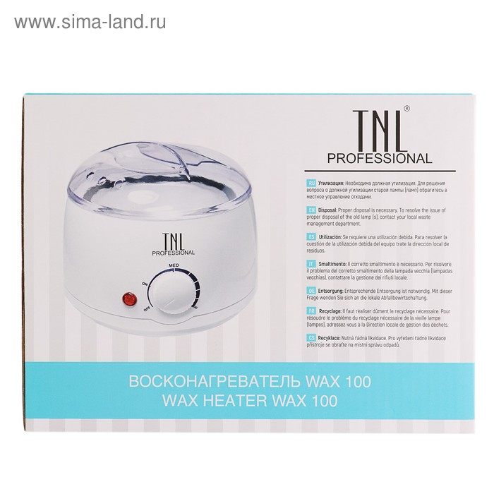 Воскоплав TNL wax 100, баночный 100 Вт, 400 мл, 35-100 ºС, белый Воскоплав TNL wax 100, баночный 100 Вт, 400 мл, 35-100 ºС, белый