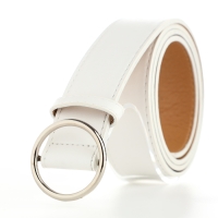 Ремень женский, ширина 3,5 см, пряжка серебро, цвет белый Ремень женский, ширина 3,5 см, пряжка серебро, цвет белый