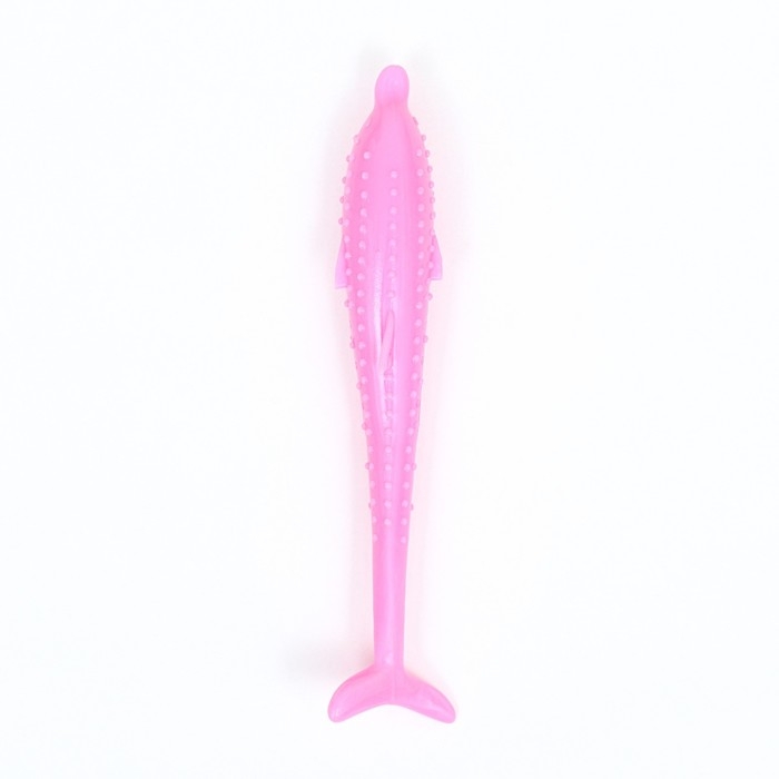 Игрушка для кошек с кошачьей мятой "Дельфин", 17 см, розовая