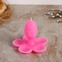 Свеча-подставка для яиц "Цветок", МИКС Свеча-подставка для яиц "Цветок", МИКС