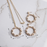 Гарнитур 2 предмета: серьги, кулон &laquo;Бонтон&raquo;, цвет МИКС, 43 см