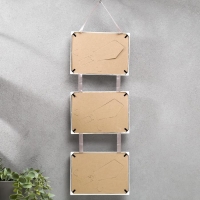 Фоторамка тройная на тесьме L-2 10х15 см, белый Фоторамка тройная на тесьме L-2 10х15 см, белый