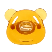 Пустышка с держателем, набор, в контейнере, коричневый