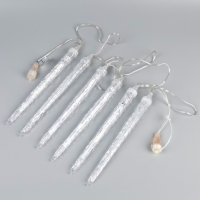 Гирлянда &laquo;Сосульки&raquo; 2.1 &times; 0.3 м, IP65, прозрачная нить, 216 LED, свечение белое с эффектом стекания, 24 В