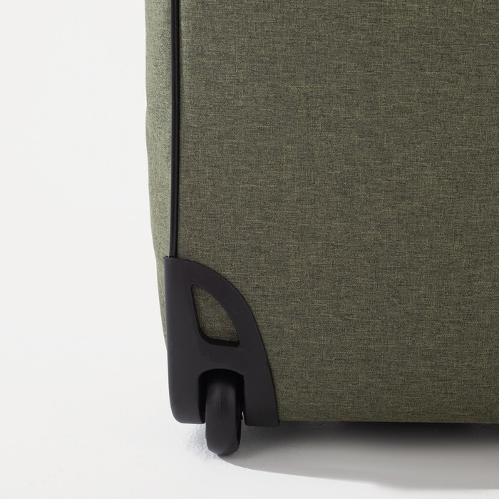 Чемодан малый 36 л (S), «Фабрика КАРТЕКС», отдел на молнии, наружный карман, 2 колеса, цвет хаки Чемодан малый 36 л (S), «Фабрика КАРТЕКС», отдел на молнии, наружный карман, 2 колеса, цвет хаки