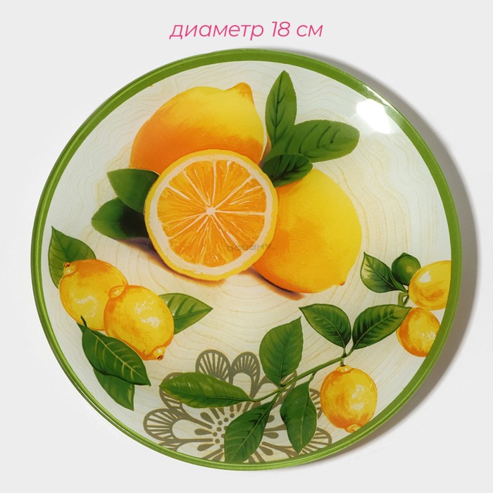 Набор тарелок стеклянных Доляна &laquo;Дольче&raquo;, 19 предметов: 6 десертных тарелок, 6 обеденных тарелок, 6 мисок, салатник