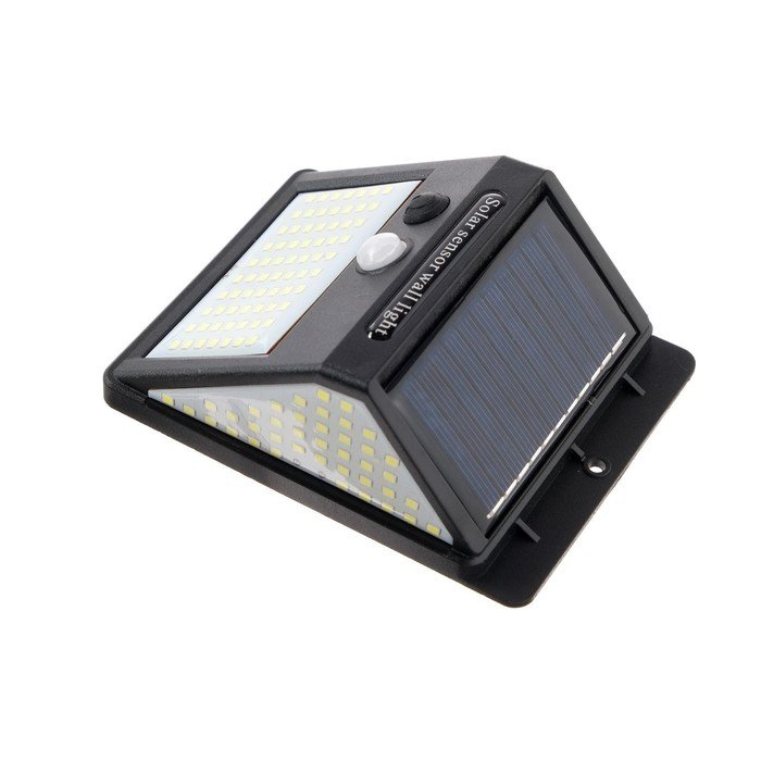 Садовый светильник на солнечной батарее с датчиком движения, накладной, 9.5 &times; 13 &times; 5 см, 150 LED, свечение белое