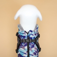 Куртка для собак со шлейкой, размер 2XL ( ДС 45 см, ОШ 40 см, ОГ 58 см), камуфляжная