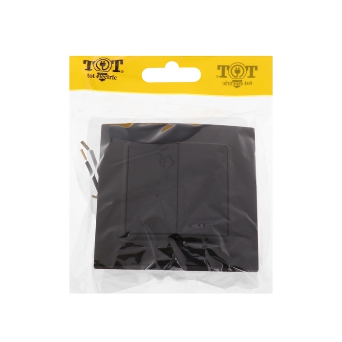 Выключатель TOT Elegant, 10 А, 2 кл., с подсветкой, скрытый, черный Выключатель TOT Elegant, 10 А, 2 кл., с подсветкой, скрытый, черный