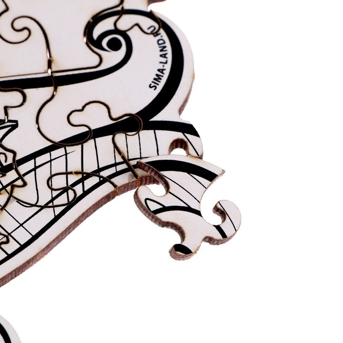 Пазл деревянный фигурный &laquo;Быстрее ветра&raquo;, чёрно-белый, 120 элементов