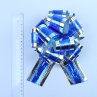 Бант-шар No5, синий в серебре