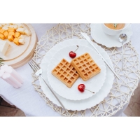 Тарелка фарфоровая обеденная Magistro &laquo;Цветок&raquo;, d=19 см, цвет белый