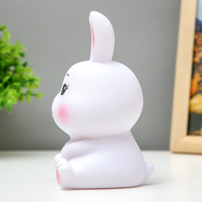 Ночник Ночник "Зайчик" LED от батареек бело-розовый 9,5х14,5 см