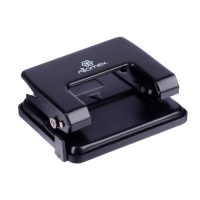 Дырокол металлический 20 листов, Attomex, форматная линейка, чёрный