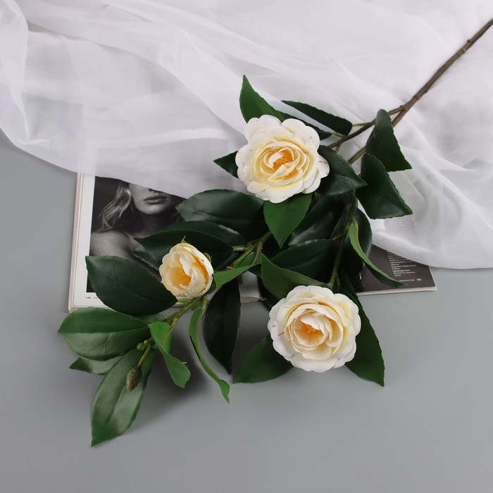 Цветы искусственные Цветы искусственные "Камелия" 85 см, белый