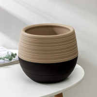 Горшок для цветов с поддоном &laquo;Дуэт&raquo;, 2.5 л, цвет шоколадный-кофе с молоком