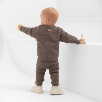 Джемпер детский вязаный MINAKU, цвет кофейный, рост 74-80 см