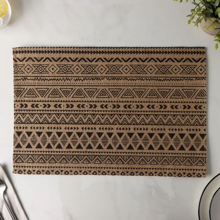 Салфетка сервировочная на стол &laquo;Старина&raquo;, 44,6&times;29,5 см, цвет чёрный