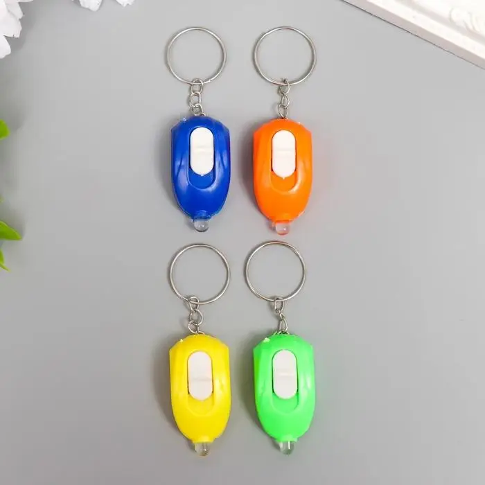 Фонарик брелок для ключей на кольце &laquo;Компьютерная мышь&raquo;, 1 лампа, МИКС