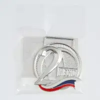 Медаль призовая серебро, d=3.5 см, 2 место, без ленты