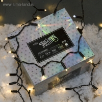 Гирлянда &laquo;Занавес&raquo; 2 &times; 1.5 м, IP65, УМС, тёмная нить, 360 LED, свечение тёплое белое, мерцание белым, 220 В