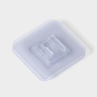 Крючки держатели двойные самоклеящиеся, набор 10 пар, 5,7&times;5,7&times;1см, цвет прозрачный