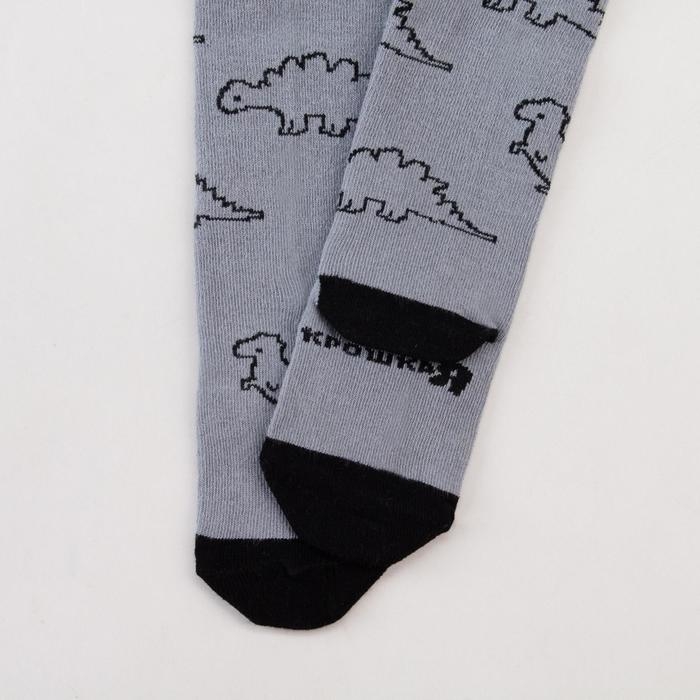 Колготки Крошка Я &laquo;Динозавры&raquo;, цвет серый, рост 86-92 см