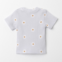 Футболка Крошка Я Ромашка, рост 62-68 см, серый